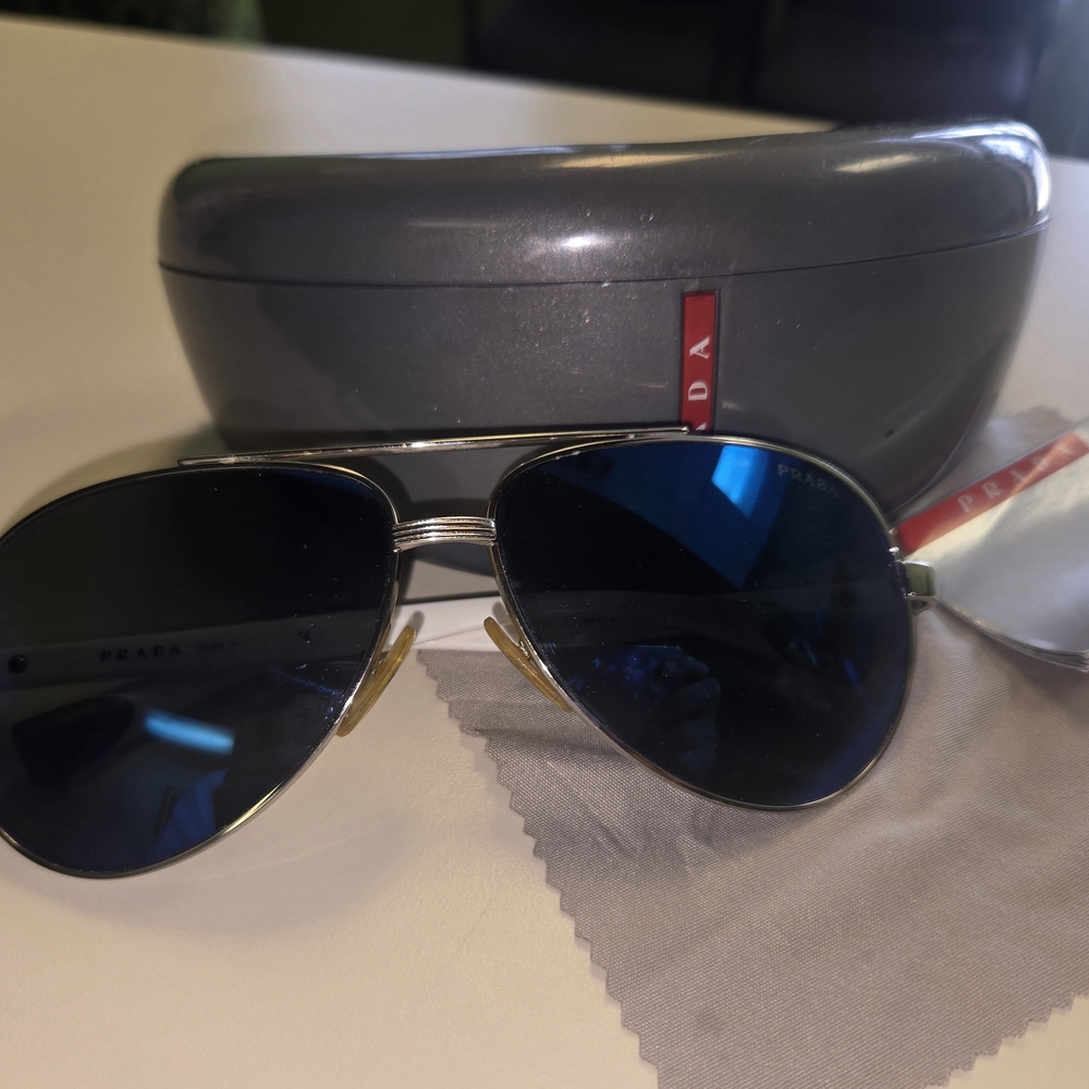 Prada Blue Aviator Sunglasses